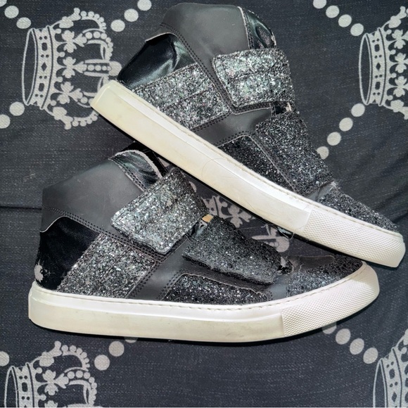 MM6 Maison Margiela Black Glitter Sneakers - Picture 3 of 7